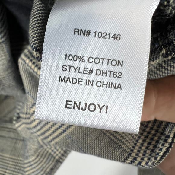 Michael Stars Houndstooth Moto Style Jacket Plaid Gray Cotton Blazer Sz M - Picture 5 of 8